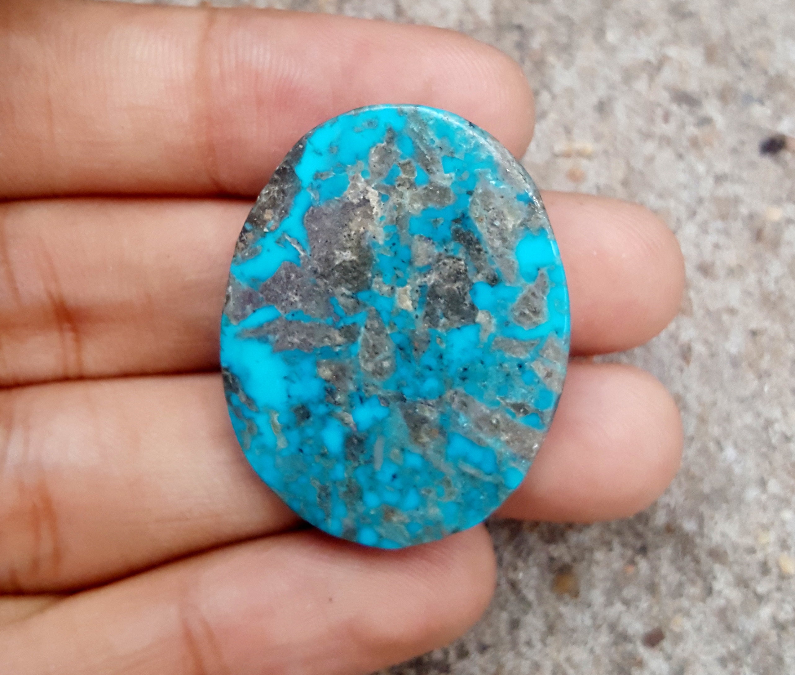 Natural Persian turquoise Cabochon Oval Shape gemstone 58 Cts | Etsy