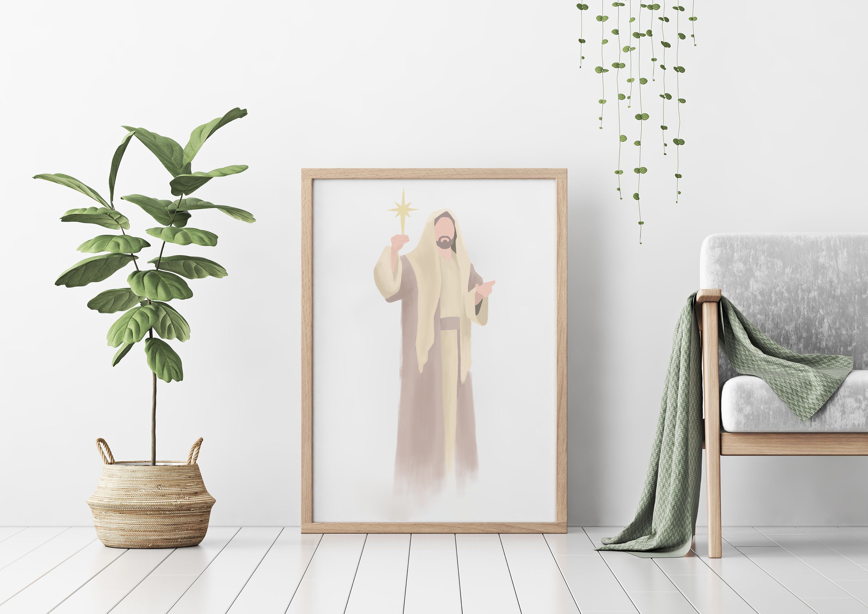 Jesus Christ Holding the Star of Bethelem Christmas Star - Etsy