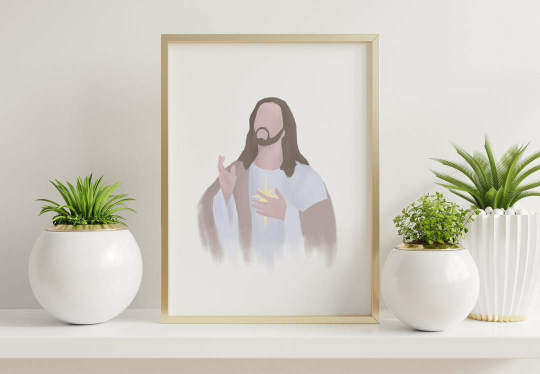 Jesus Portrait Art Print - Watercolor Christ Wall Decor - Religious Art ...