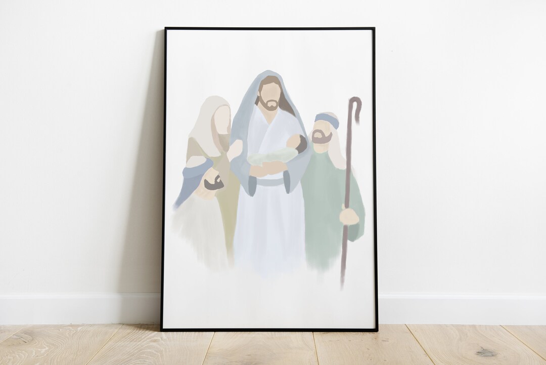 Jesus Portrait Art Print - Watercolor Christ Wall Decor - Religious Art ...
