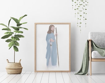 Jesus Christ Calling You  - Watercolor Christ Wall Decor - Religious Art - Christian Gift & LDS Home Decor - Printable Picture of Christ