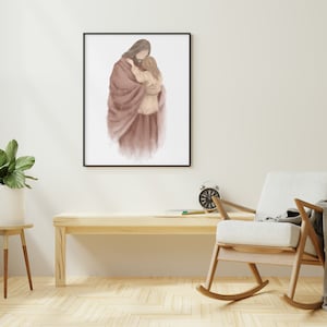 Jesus Protects| Jesus Christ Portrait, Jesus Watercolor Print, Christ Print, Jesus Wall Art, Printable Wall Decor, Digital Download