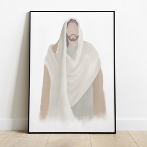 Jesus Christ Portrait, Jesus Watercolor Print, Christ Print, Jesus Wall Art, Jesus Christ Gift, Printable Jesus Wall Decor, Digital Download