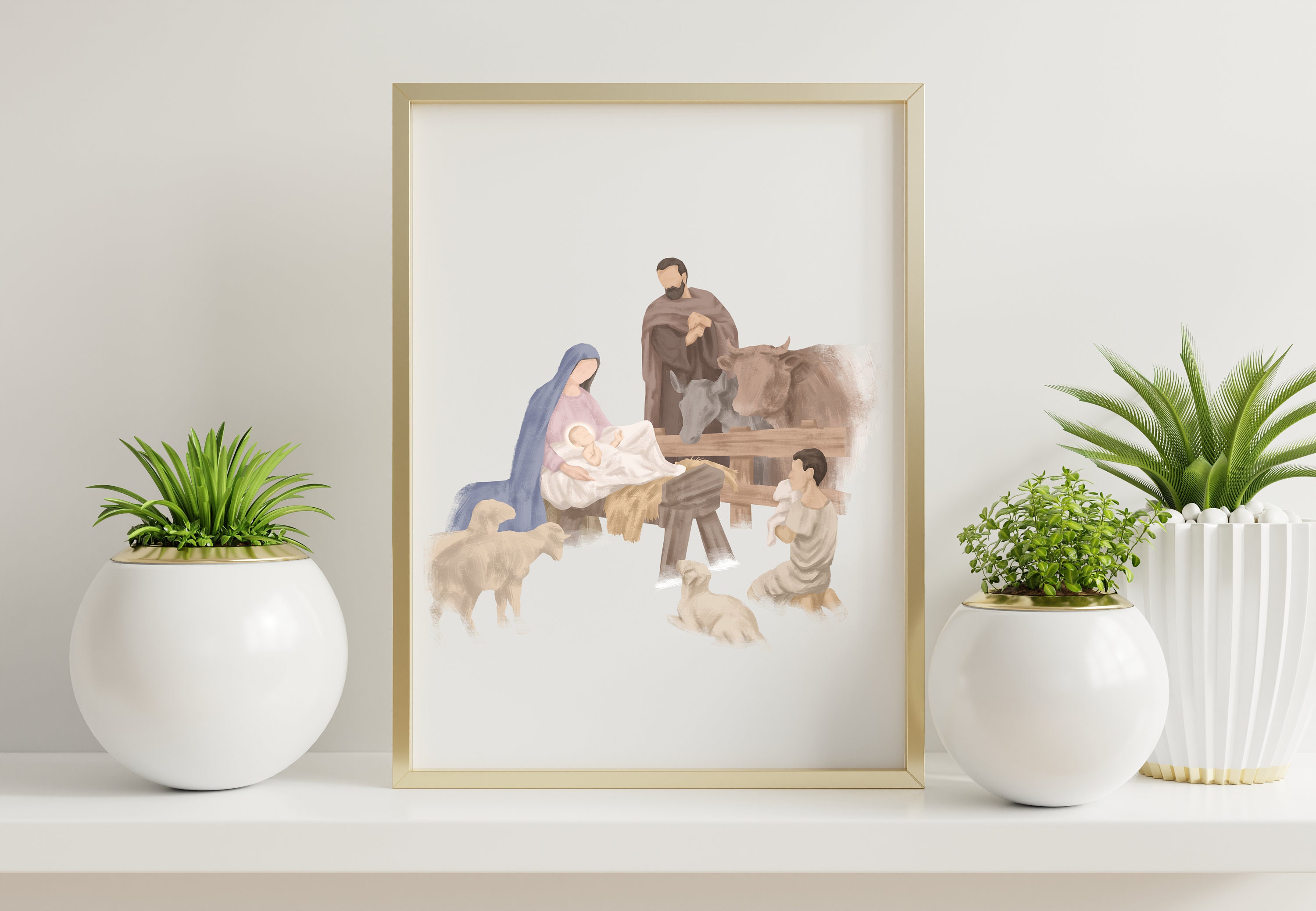 Jesus Portrait Art Print - Watercolor Christ Wall Decor - Religious Art ...