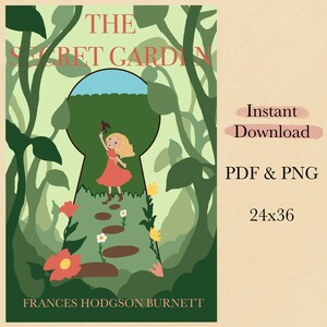 Printable the Secret Garden Poster, Book Wall Art Prints, Last Minute ...
