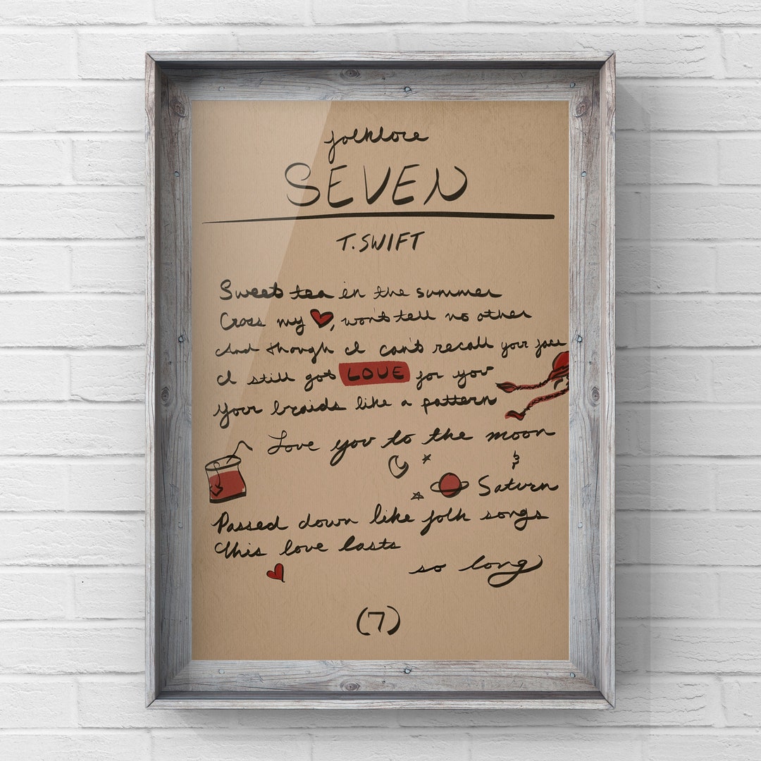 taylor swift seven lyrics | Zipper Pouch