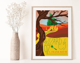 Printable ‘The Wonderful Wizard of Oz’ Poster, Book Wall Art Prints, Last Minute Gifts For Book Lover, Home Study Decor, Nursery Decor