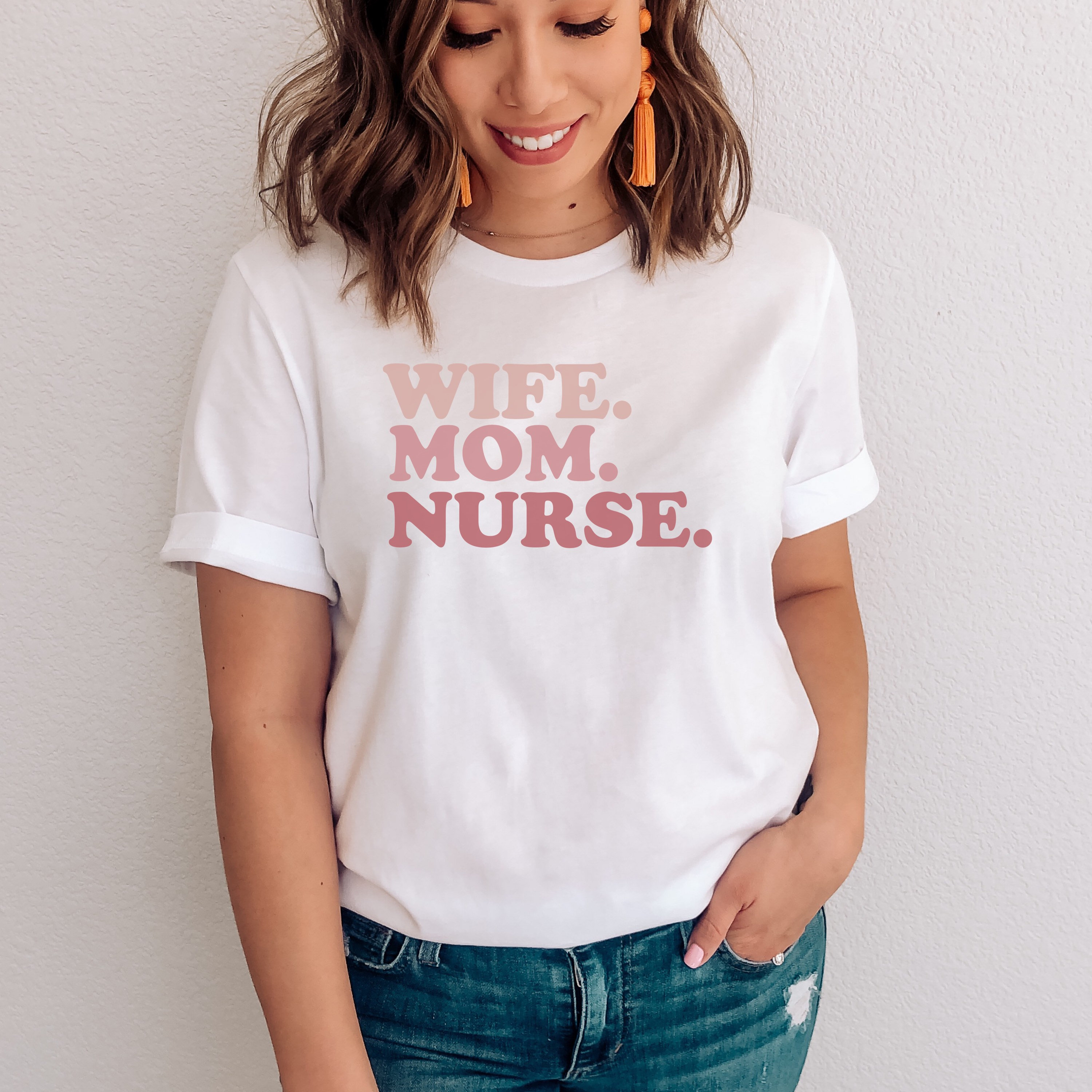 CUTE NURSE Shirt Nurse Tee Mom Tee Nurse Shirts RN Shirt Etsy