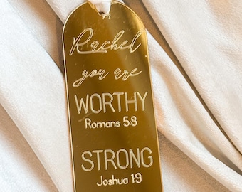 Marcapáginas bíblicos, regalo personalizado para bautizo, primera comunión, confirmación, marcapáginas inspirador, marcapáginas de fe, cristiano, personalizable