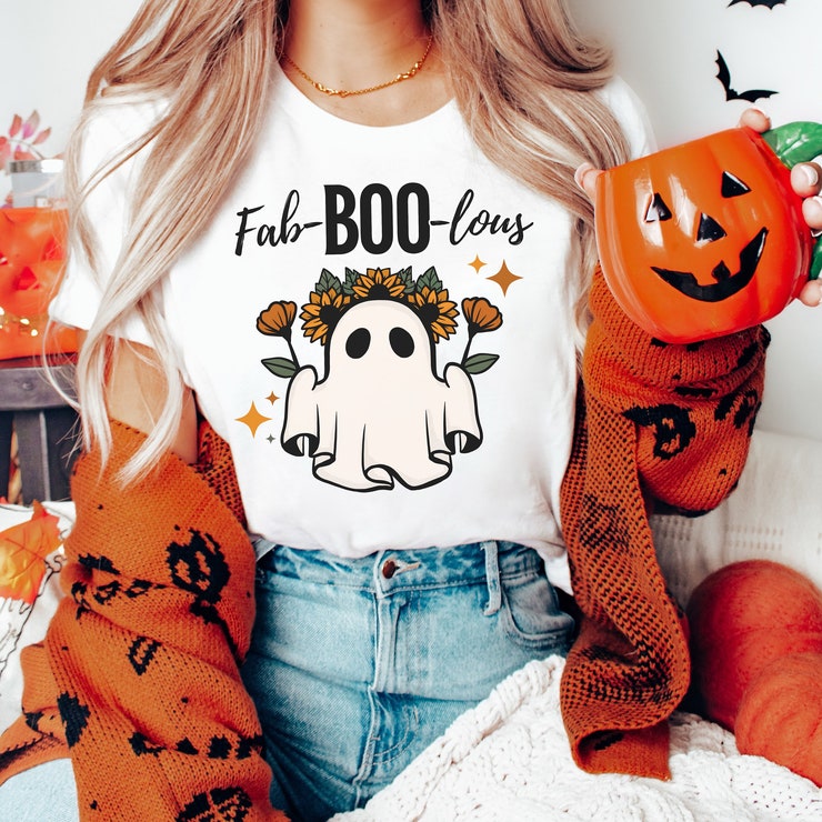 Halloween Boo Shirts, Retro Ghost Tshirt, Fabboolous Shirt, Halloween Shirts, Cute Fall Shirts, Halloween Outfits, Funny Halloween Shirt Tee