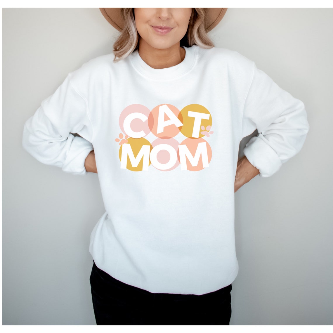 Cat Mama Sweatshirt Cat Mom Sweater Cat Lover Crewneck Etsy