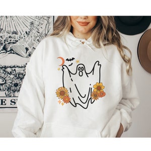 Cute Halloween Hoodie for Women, Pocket Print Cute Ghost Hoody, Boo Hoodie,  by Mr Porkys™ - Etsy