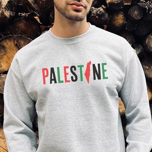 Palästina Sweatshirt, Palästina Karte Sweatshirt, freies Palästina, Palästinenser, PLM, Frieden, Freiheit, Gaza, Unterstützung Palästina, Menschenrechte