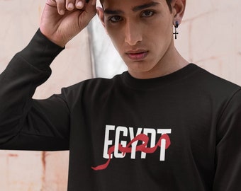 Egypt Script Country Sweatshirt, Egyptian, Arab, Middle Eastern, North African, Masri, Unisex, Muslim, Gift, Quran, Men, Women