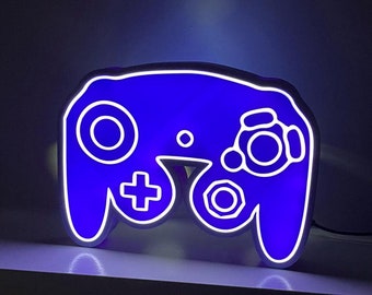 Gamecube Controller Inspired Lightbox | Free standing and/or mount | 3dPrinted | Perfect for Game Room
