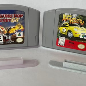 2 PACK- N64 Game Display Stand - Nintendo 64 - Game Cartridge Display and Protector