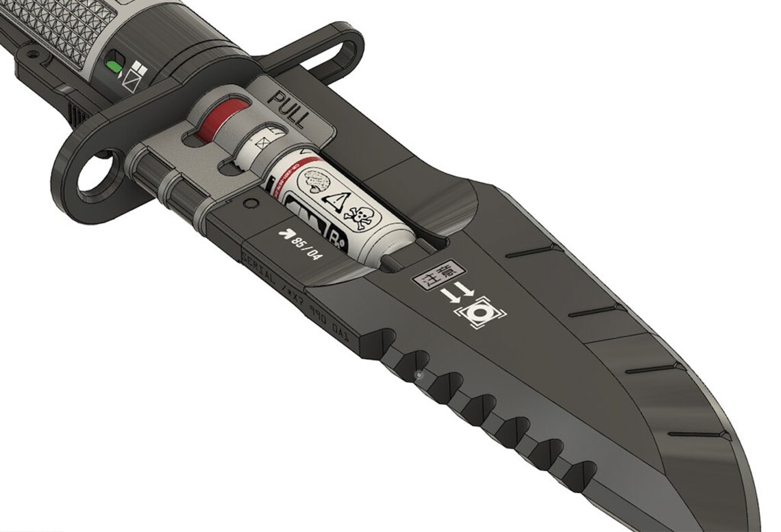 Neurotoxin Combat Knife Cyberpunk 2077 3D Printing Files Etsy