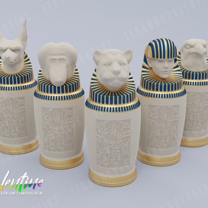 Canopic Jars - The Mummy (3D Printing Files)