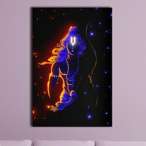 Shri Ram Painting | Lord Ram Wall Art created digitally and printed on high quality Canvas