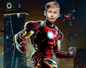 Custom Superhero Portrait: Personalized Family Cartoon Drawing