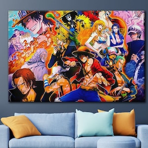 One Piece Pirates Painting on Framed Canvas