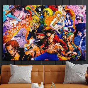One Piece Pirates Painting on Framed Canvas