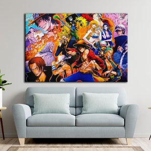One Piece Pirates Painting on Framed Canvas