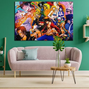 One Piece Pirates Painting on Framed Canvas