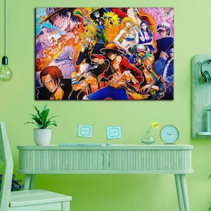 One Piece Pirates Painting on Framed Canvas