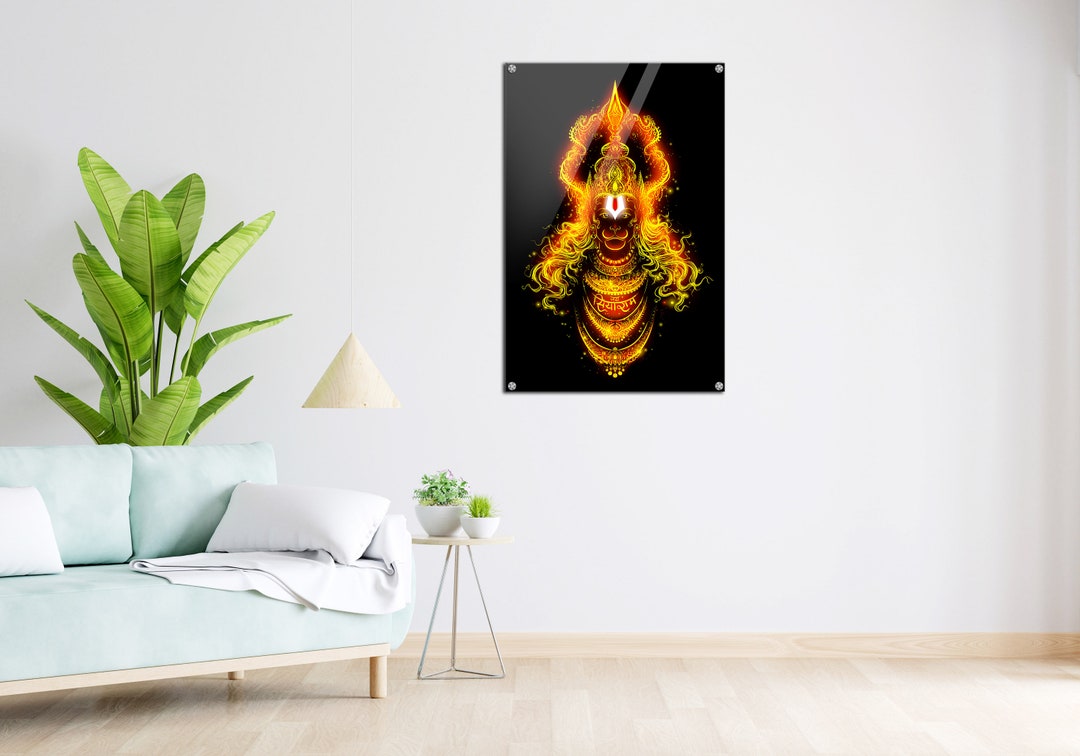 Lord Hanuman Painting Digitally Created & Printed on HQ Acrylic Hanuman ...