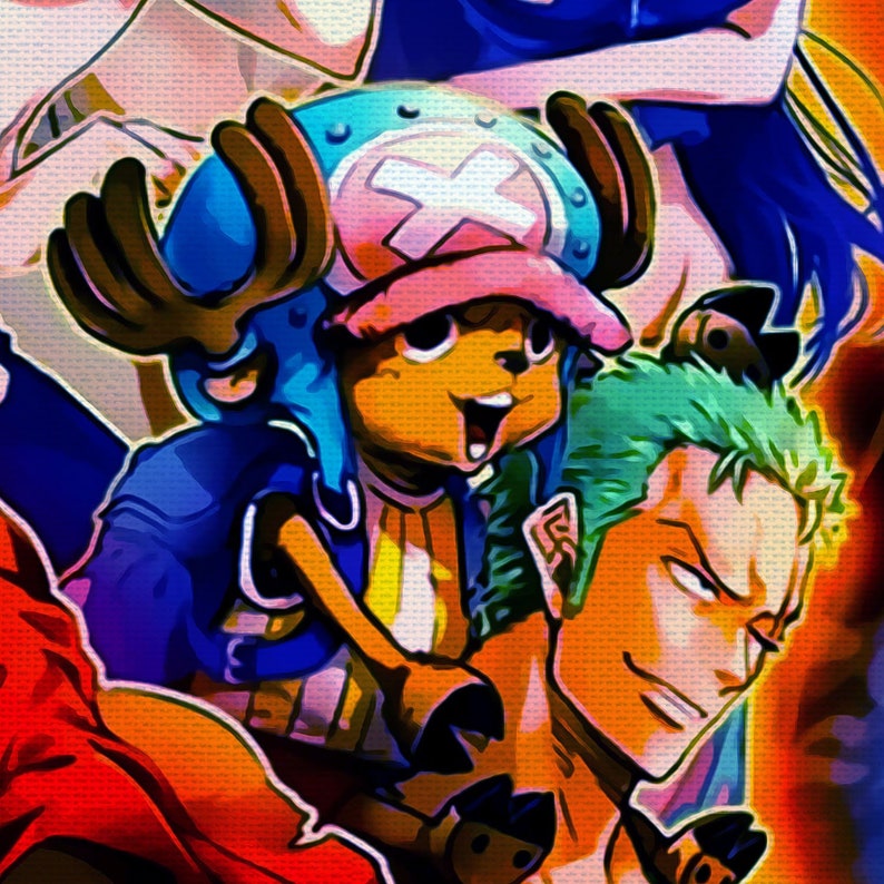 One Piece Pirates Painting on Framed Canvas