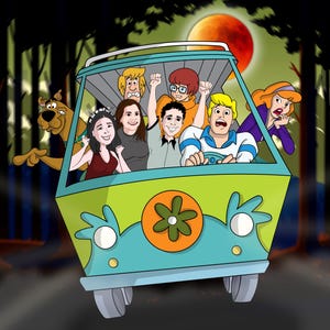Benutzerdefinierte Karikatur Porträt | Personalisiertes Familienportrait mit Haustieren | Geburtstag Jahrestag Geschenke Lustige Cartoon