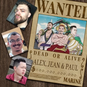 Custom Wanted Poster, Anime Commission, Anime Style Portrait, Turn me into Anime, Anime from photo, Custom, Couple Portrait, Bounty Poster