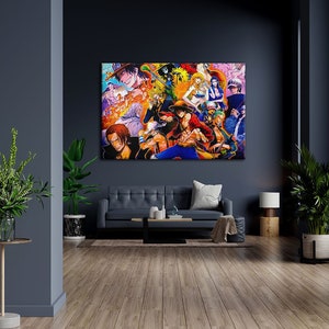 One Piece Pirates Painting on Framed Canvas