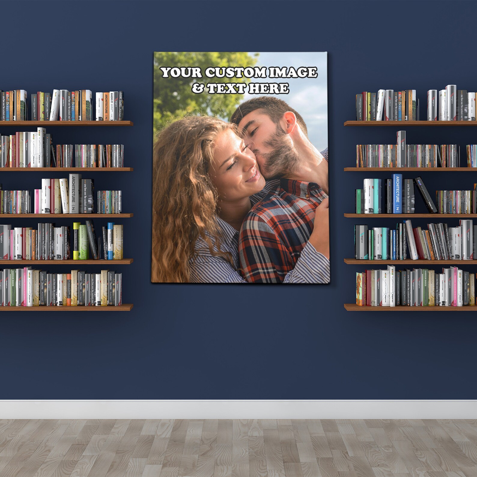 Custom Canvas Printed With Your Photo & Text Custom Canvas  Etsy