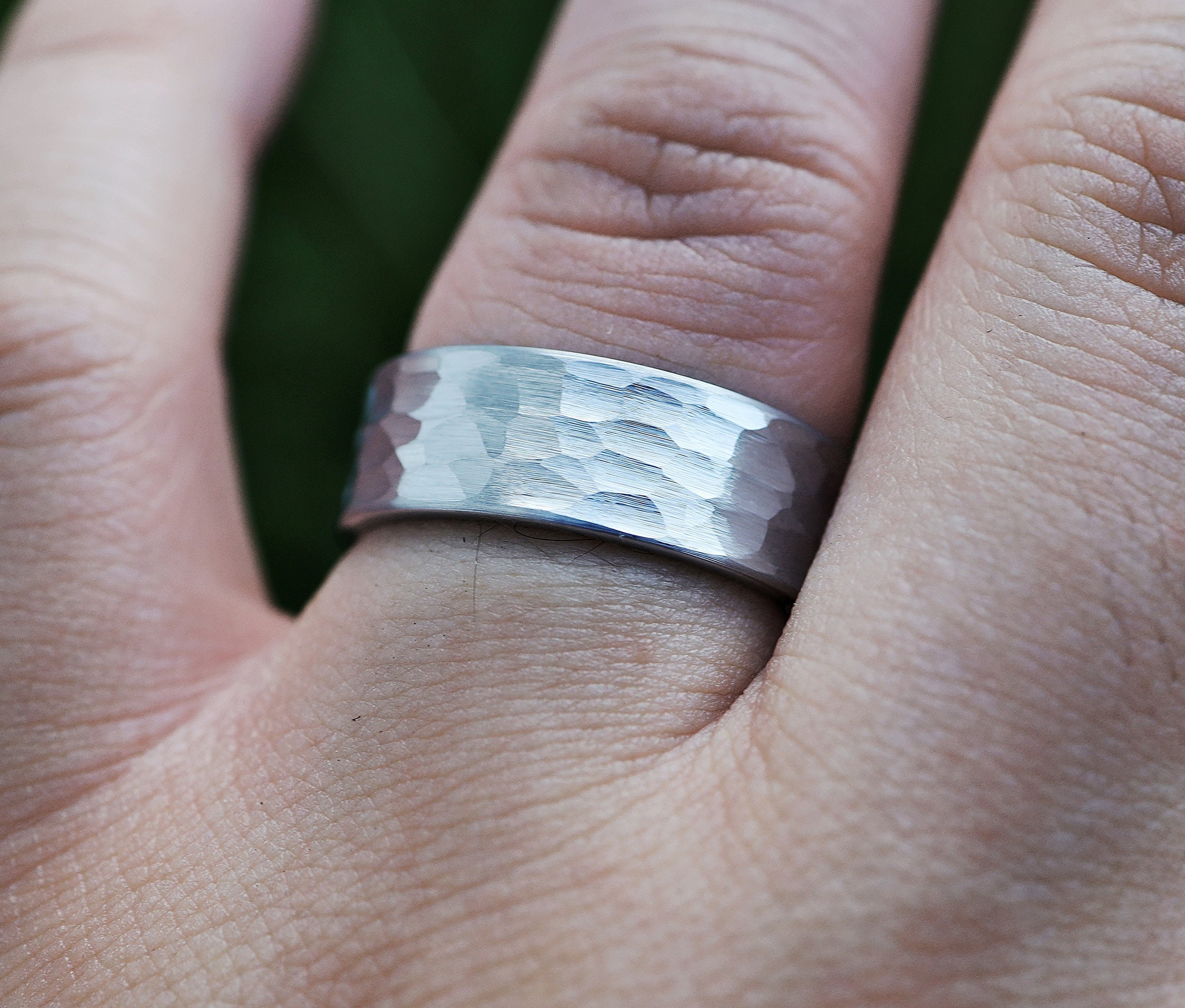 Fingerprint mens wedding ring best sale