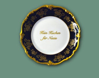 Wandteller mit Spruch Vintage | Statement Wanddeko | politischer Teller | feministische Deko | Geschenk Idee | Antifa | Kein Kuchen