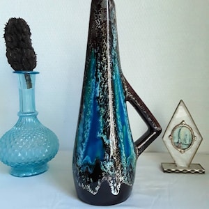 Vase vintage céramique flammée