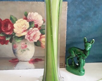 vase soliflore vert vintage