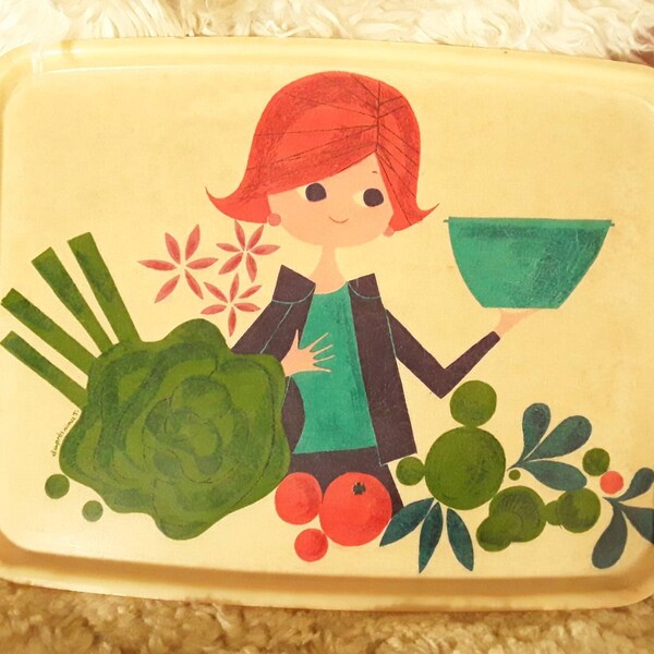 Vintage-Tablett aus Fiberglas, 1970