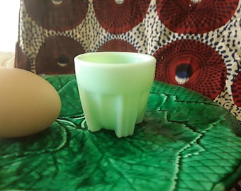 Vintage egg cup in water green opaline