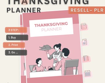 Thanksgiving Planner 2024- Printable PDF | A4 Size | Resellable PLR