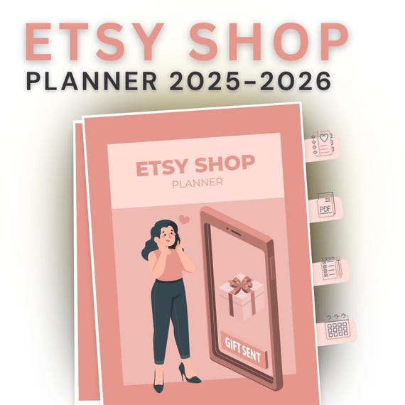 Etsy Shop Planner 2026-2027- Etsy Seller Printable PDF | A4 Size | PLR