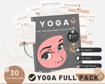Yoga for Xanthelasma-Cholesterol | Printable Ebook-Yoga Plan-Yoga Journal-Yoga Tracker-Yoga Worksheet-Yoga Challenge-Yoga Checklist-Goal2022