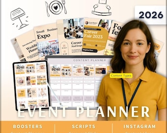 Event Planner Instagram Kit 7in1 Bundle Canva Template-Content Planner-Post Caption-Reels -Insta Story-Carousel Slide-DM Manychat