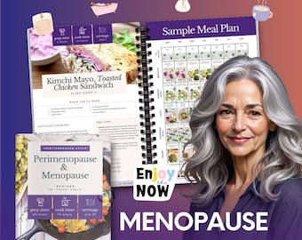Menopause Recipes with Meal Plan-Canva Template: Perimenopause