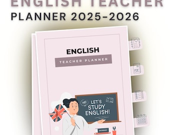 English Teacher Planner 2026-2027 Printable PDF | A4 Size |  PLR