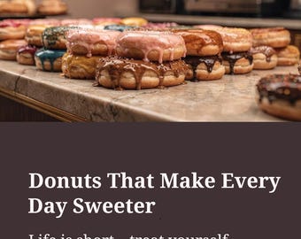 Donut Canva Template = Social Media Promotion - Instagram - Linkedin - Pinterest - Whatsapp Status - Threads Youtube Carousel  - WYSIWYG