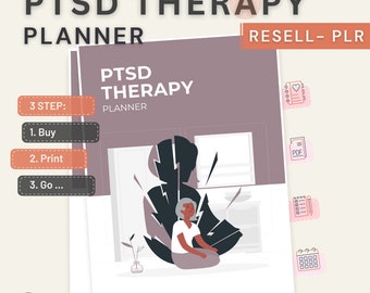 PTSD Therapy Planner 2024 - Printable PDF | A4 Size | Resellable PLR
