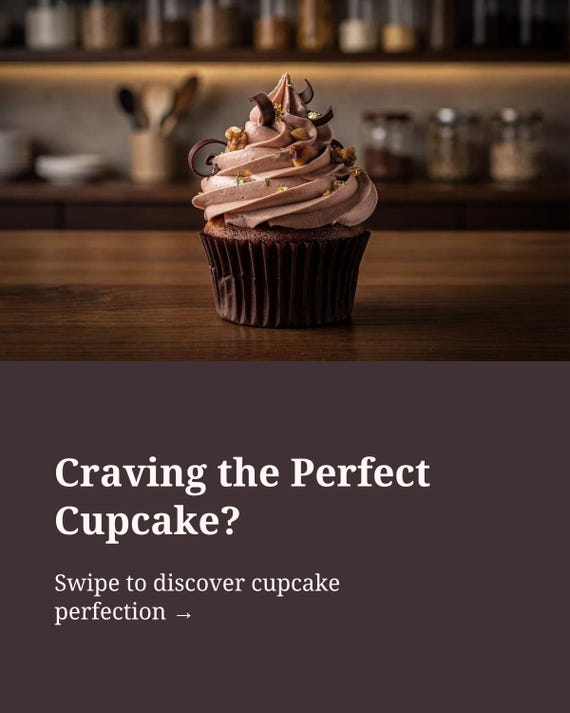 Cupcake Canva Template = Social Media Promotion - Instagram - Linkedin - Pinterest - Whatsapp Status - Threads Youtube Carousel  - WYSIWYG